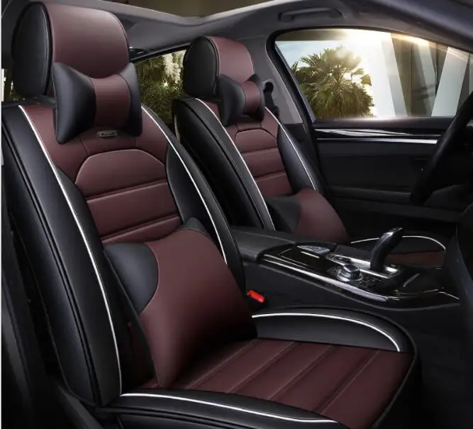 

Car Travel PU universal car seat covers full surrounded seat for Chery Ai Ruize A3 Tiggo X1 QQ A5 E3 seat cushion car styling
