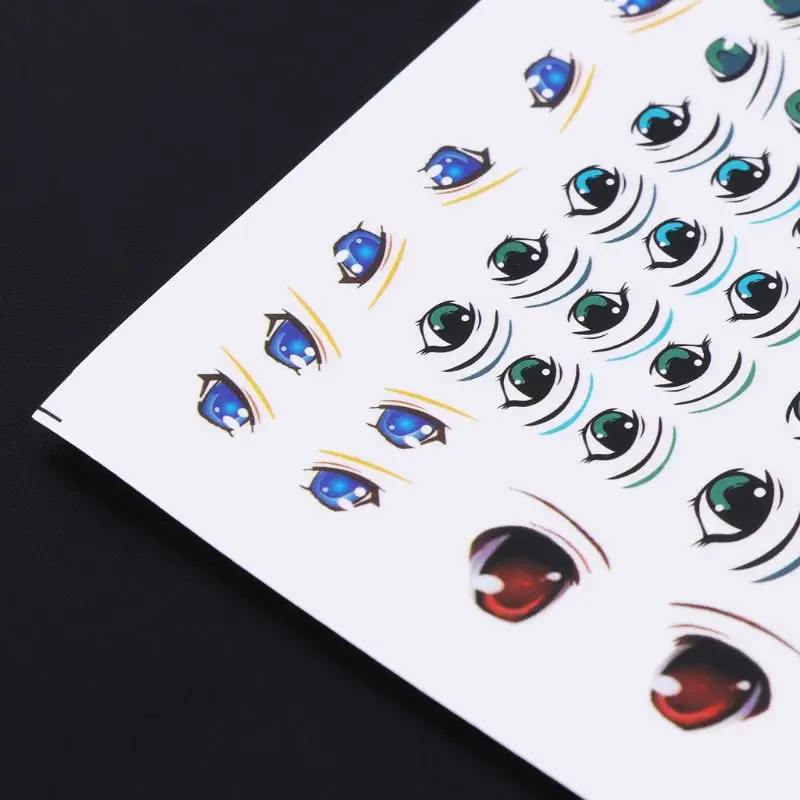 Cute Cartoon Eyes аниме фигурка куклы Водные Наклейки для глаз аксессуары сделай
