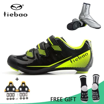 

Tiebao MTB Road Cycling Shoes Racing Athletic Fibreglass Nylon Sole Bike Shoes Men Self Locking Bicycle Shoes sapatilha ciclismo