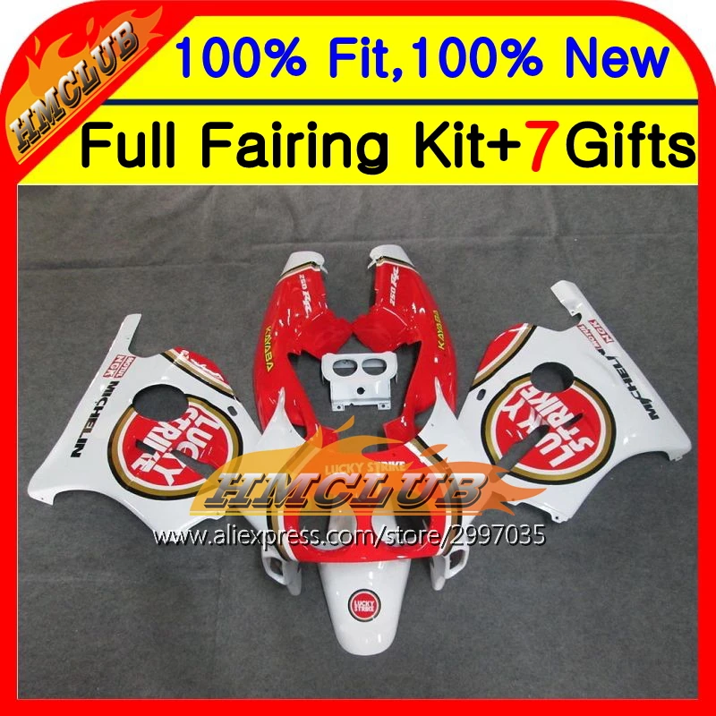 Lucky Strike красный корпус для HONDA Injection CBR250RR MC22 90-99 CBR 250RR 17HM CBR250 RR 90 91 92 93 94 95 96 97 98 99