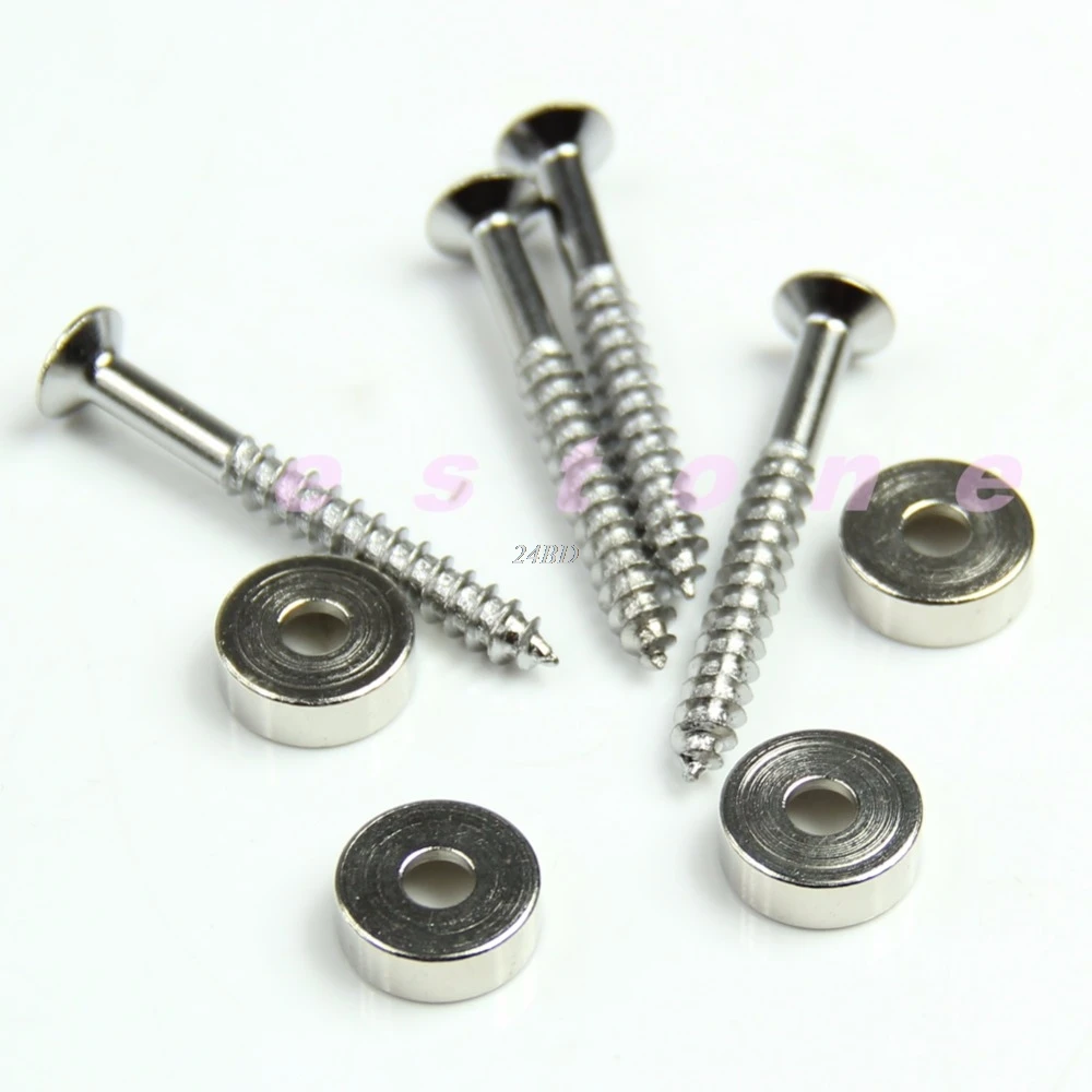 

Guitar Neck Joint Ferrules and Screws For Guitar Bass Silver 4PCS/SET Drop Shipping Support
