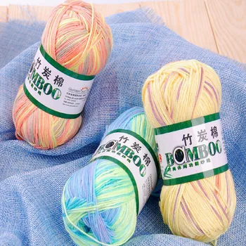 

Brand New Soft Useful Knitting Yarn Smooth Bamboo Cotton High Quality Baby Yarn 50g Hot Sell