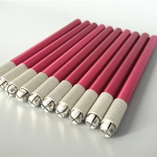 10 ШТ. Брови Microblading Microblading Руководство Ручка Татуаж Машина Татуировки Питания Красный Цвета