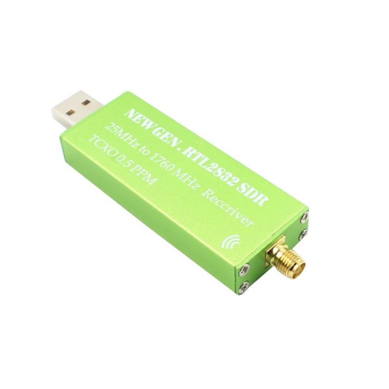 

Premium USB RTL-SDR Radio Receiver RTL2832 ADC Chip 0.5 PPM TCXO, SMA F Connector SMA Antenna