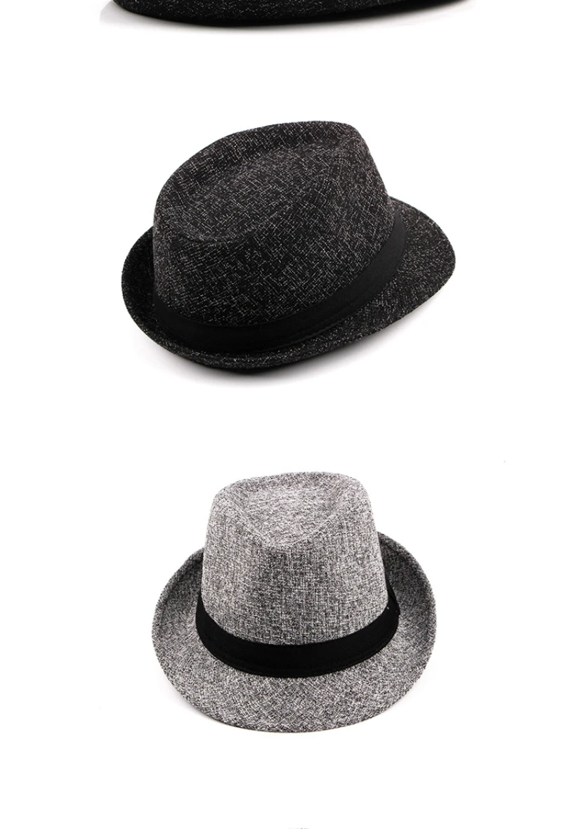 HT1750 Новинка Осень Зима Fedoras мужские и женские повседневные шляпы Trilby Bowler унисекс черный ремешок джазовые шляпы широкий джазования с полями шляпа Fedora