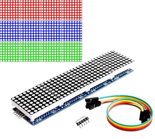MAX7219 матричный модуль для Arduino микроконтроллер 4 в одном дисплее с 5P линии красный зеленый синий