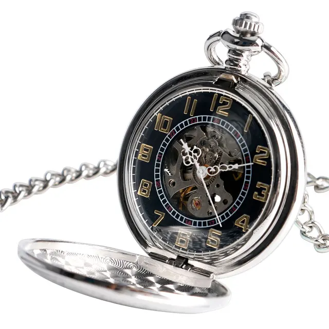 Necklace Stylish Steampunk Shield Self Winding Chain Skeleton Pocket Watch Autom Necklace Stylish Steampunk Shield Self Winding Chain Skeleton Pocket Watch Autom
