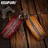 EISIPURI Brand Genuine leather car key case wallet fashion cow leather brand car key holder, Wholesale car key zipper bag ► Photo 2/6