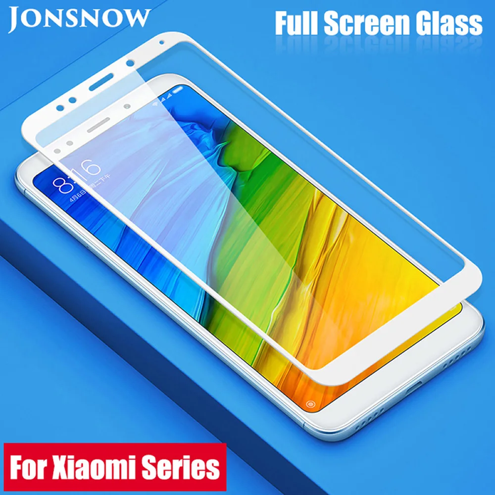 Полное покрытие JONSNOW закаленное стекло для Xiaomi Redmi 5A 5 Plus 4A 4X 6 Защитная пленка