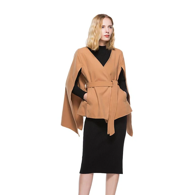 Disc Women's Jacket NEW Fashion Women's Warm Sleeveless Woolen Cloak Blend Loose Autumn Winter Cape Coat Poncho Cardigan Cloak