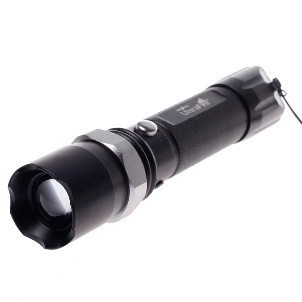 Glare Long Range 150 Meters Flashlight Torch Lamp Black Include Charger