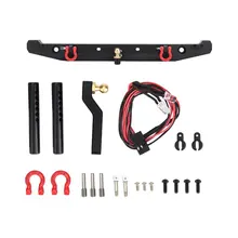 1:10 моделирование скалолазание Rc автомобиль Алюминиевый сплав передний бампер содержит светодиодный фонарь для Traxxas Trx-4 Trx4 T4 осевой Scx10