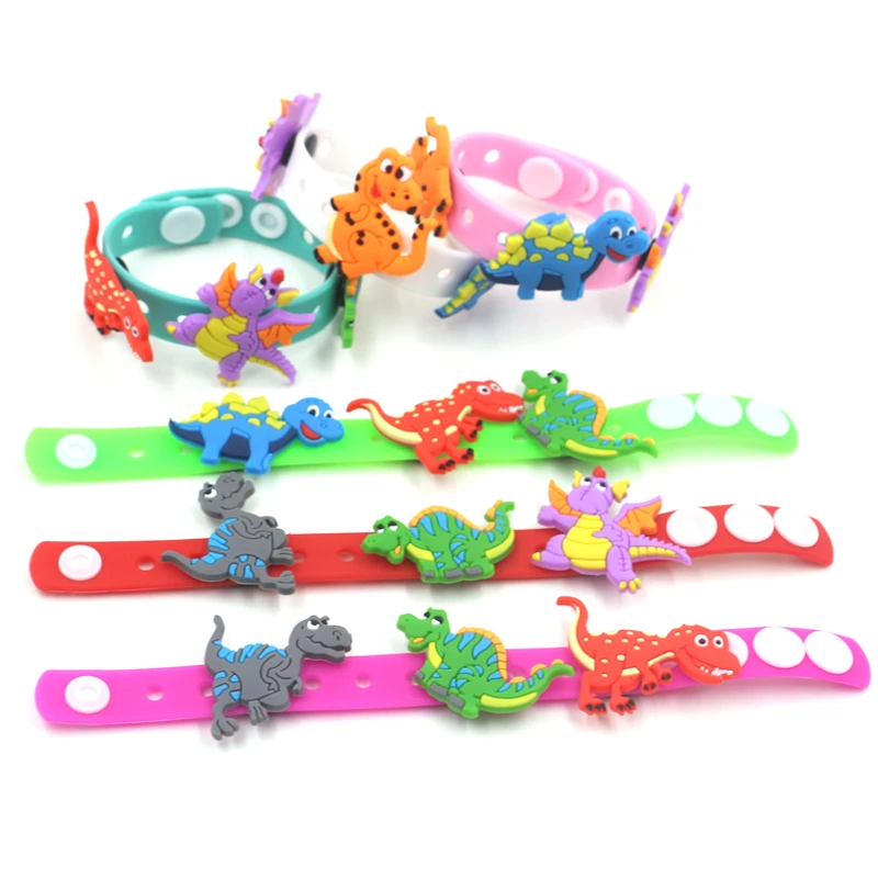 

Tropical Jungle Party Supplies Rubber Bracelets Baby Shower Boy Girls Birthday Party Decorations Kids Gift Dinosaur Party Favors