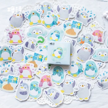 

45pcs/pack Cute Penguin Decorative Stickers Adhesive Stickers Diy Decoration Diary Stickers for for Scrapbooking, Calendars