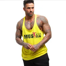 Забавная майка для бодибилдинга, мужская майка с принтом Y-Back, майка для фитнеса, мужская хлопковая летняя майка с проймой, майка