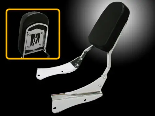 

Motorcycle Flame Backrest Sissy Bar Cushion Pad For Honda Shadow Spirit 750 VT750 VT DC 2001 2002 2003 2004 2005 2006 2007 2008