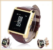 Neue LF06 DM08 Bluetooth Smart Watch Smartwatch Luxus Leder IPS Business Armbanduhr Full View HD Bildschirm Für Android IOS Telefon