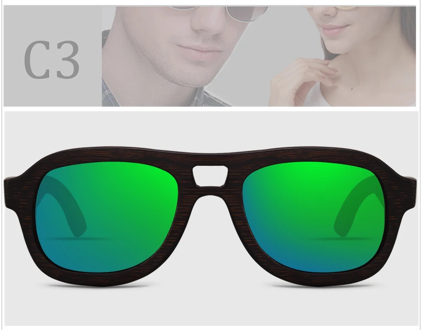 RTBOFY деревянные солнцезащитные очки для мужчин и женщин, Бамбуковая оправа, очки, поляризованные линзы, очки, Винтажный дизайн, защита от уф400 лучей