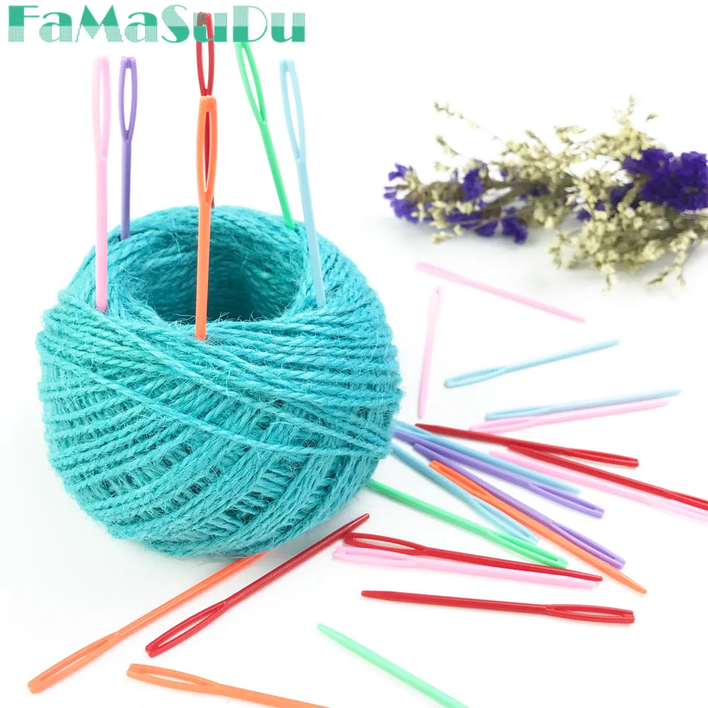 1Set(50PCs) Plastic Knitting Needles Seam Sewing Tool Needlework Needle