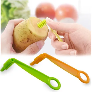 

1pc Manual Spiral Screw Slicer Plastic PP Potato Carrot Cucumber Vegetables Spiral Knife Kitchen Tools