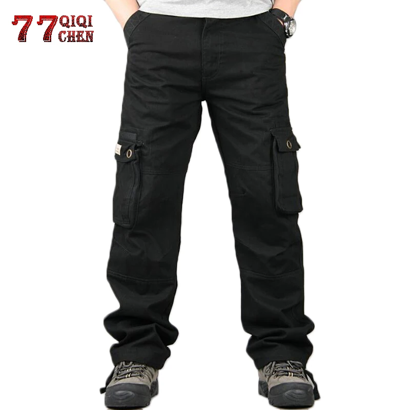 

Cargo Pants Men Casual Streetwear Pocket Loose Overalls Trousers Pantalon Homme Mens Outwear Army Track Pants Military clothing