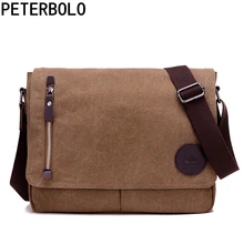 

Peterbolo Designer Daily Shoulder Bag High Quality for Teenagers Male Vintage Crossbody Bag Boys Preppy Style Sacoche Homme
