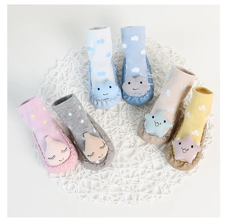 

Toddler Cotton Baby Socks Christmas Socks For Newborns Gift Animal Print Anti Slip With Rubber Soles For Child Boy Girl 6 pairs