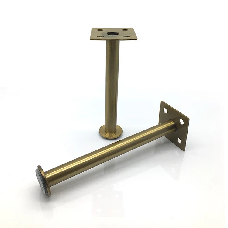 Best Metal Legs Golden Iron Straight Furniture Support 13 16 21cm Cabinet Wood Table Feet Furniture Accessories 1 2 4 6 8pcs