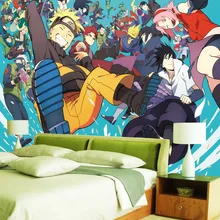Пользовательские 3D обои наруто фото обои японского аниме фрески для мальчиков Спальня ТВ фон декор комнаты Саске классные обои