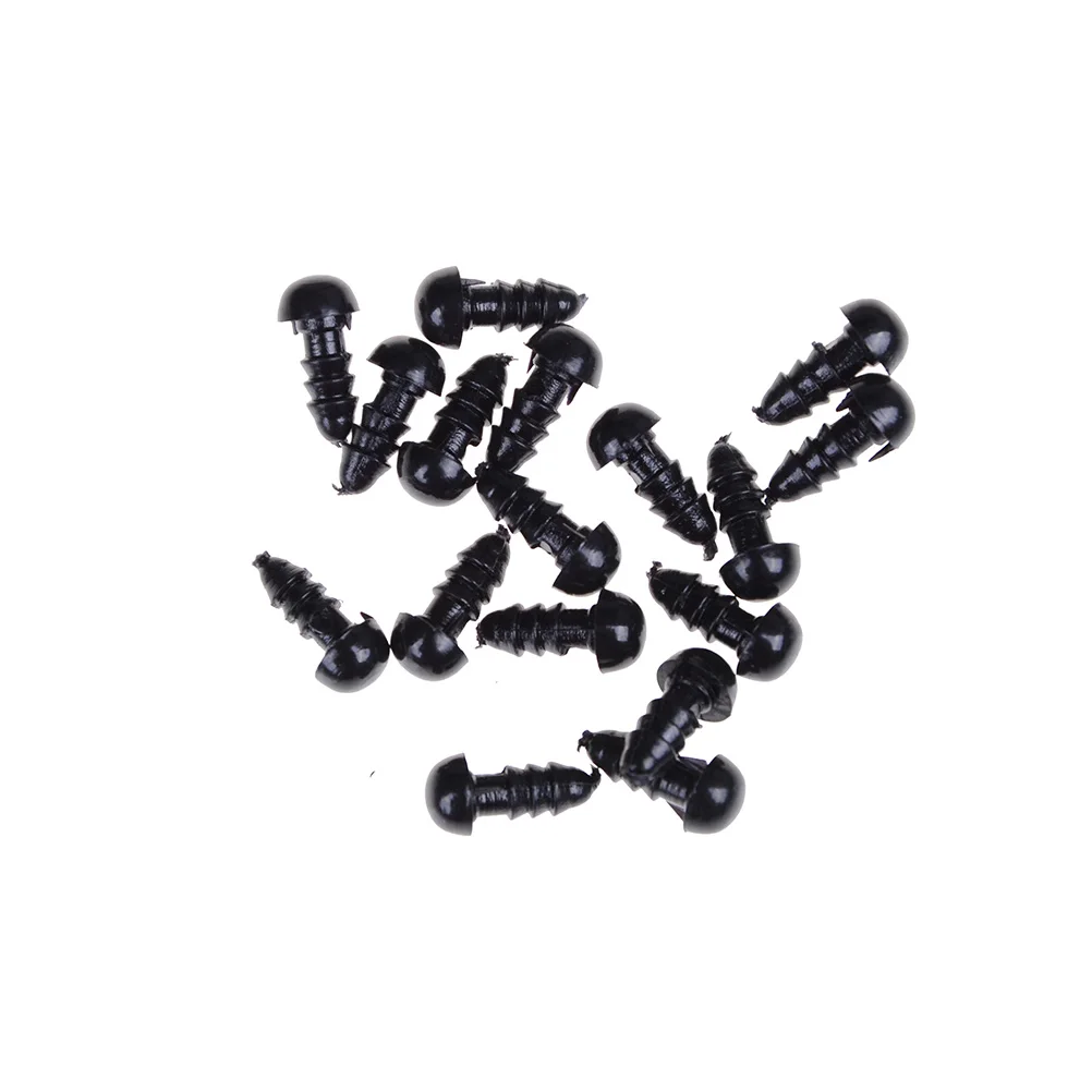 

100pcs/ Lot Black Plastic Safety Eyes For Teddy Bear/Dolls/Toy Animal/Felting Eyes Used For Doll Accessories 6/8/10/12mm