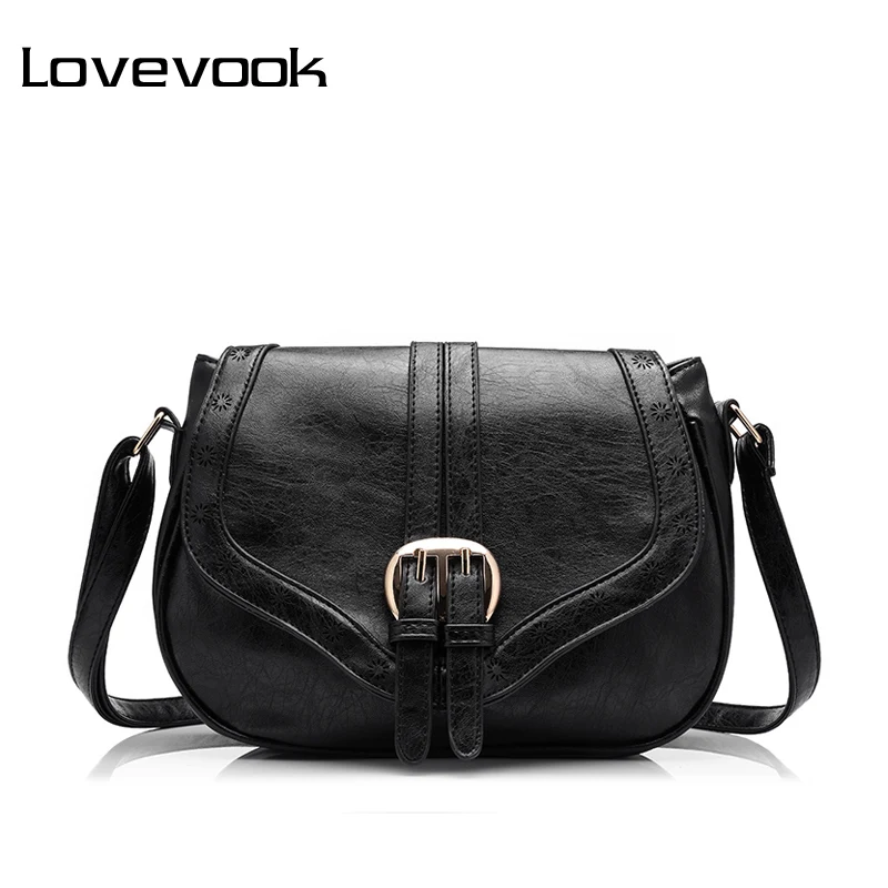 

LOVEVOOK brand women messenger bag female hollow out saddle bag PU fashion ladies shoulder bag women crossbody bags small purses
