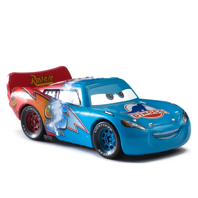 

Disney Pixar Cars 3 Lightning McQueen Blue Jackson Storm Mater 1:55 Diecast Metal Alloy Model Car Toy Children Gift Boys