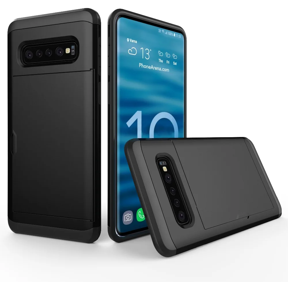 

Cover S10 Plus Case for Galaxy S10 Funda TPU+PC Slim Case With Card Protector Back Cover For Samsung Galaxy S10 Lite Case
