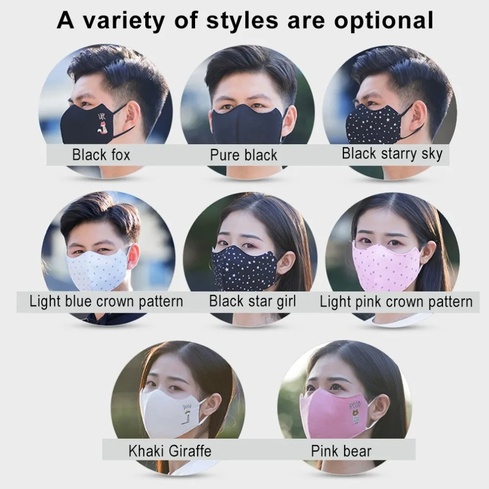 

Anti Flu and Saw Dust Masks Reusable Cotton Comfy Breathable Safety Air Fog Respirator for Outdoor Half Face Masks