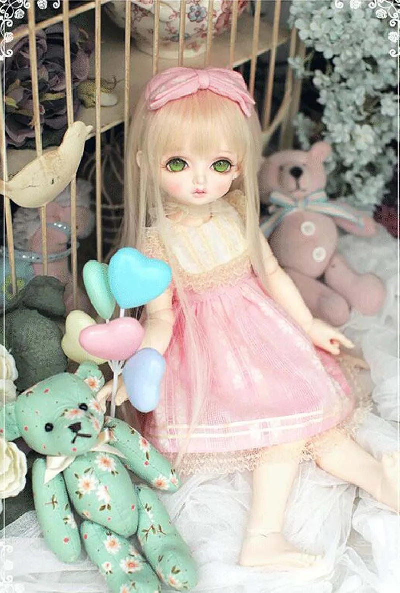 Полный набор 1/4 BJD куклы BJD/SD прекрасный Bambis смолы куклы с бесплатными глазами для ребенка подарок на день рождения