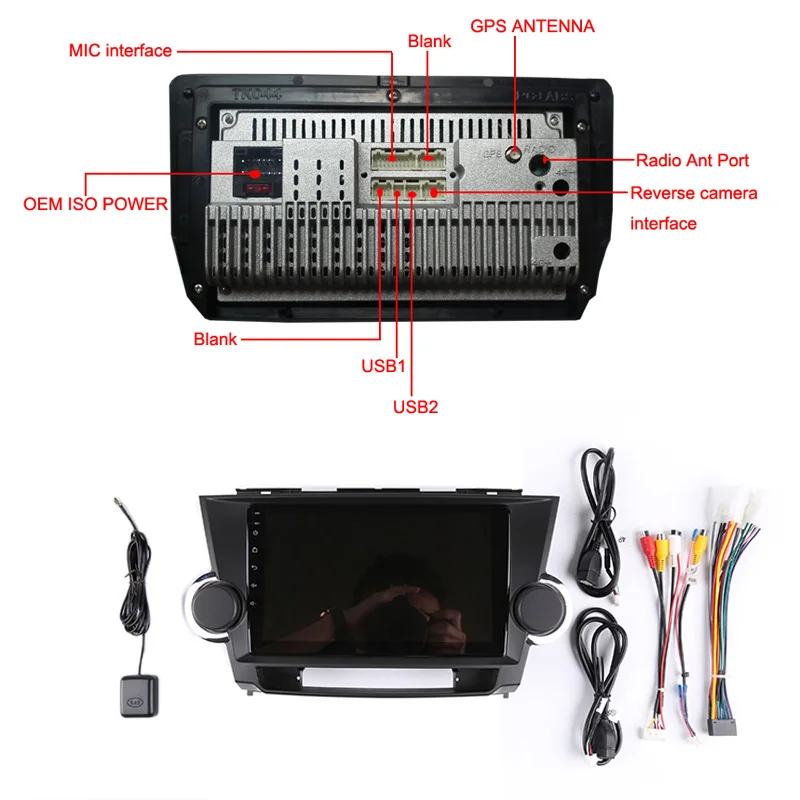 10 1 &quotAndroid автомобильный DVD мультимедийный плеер gps для Toyota Highlander 2009 2010 2011 2012 2013