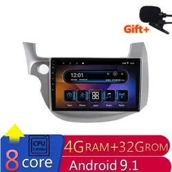 10 "4G ram 2.5D ips 8 CORE Android 8,1 автомобильный DVD мультимедийный плеер gps для honda Fit jazz 2008 2009-2013 аудио Автомагнитола