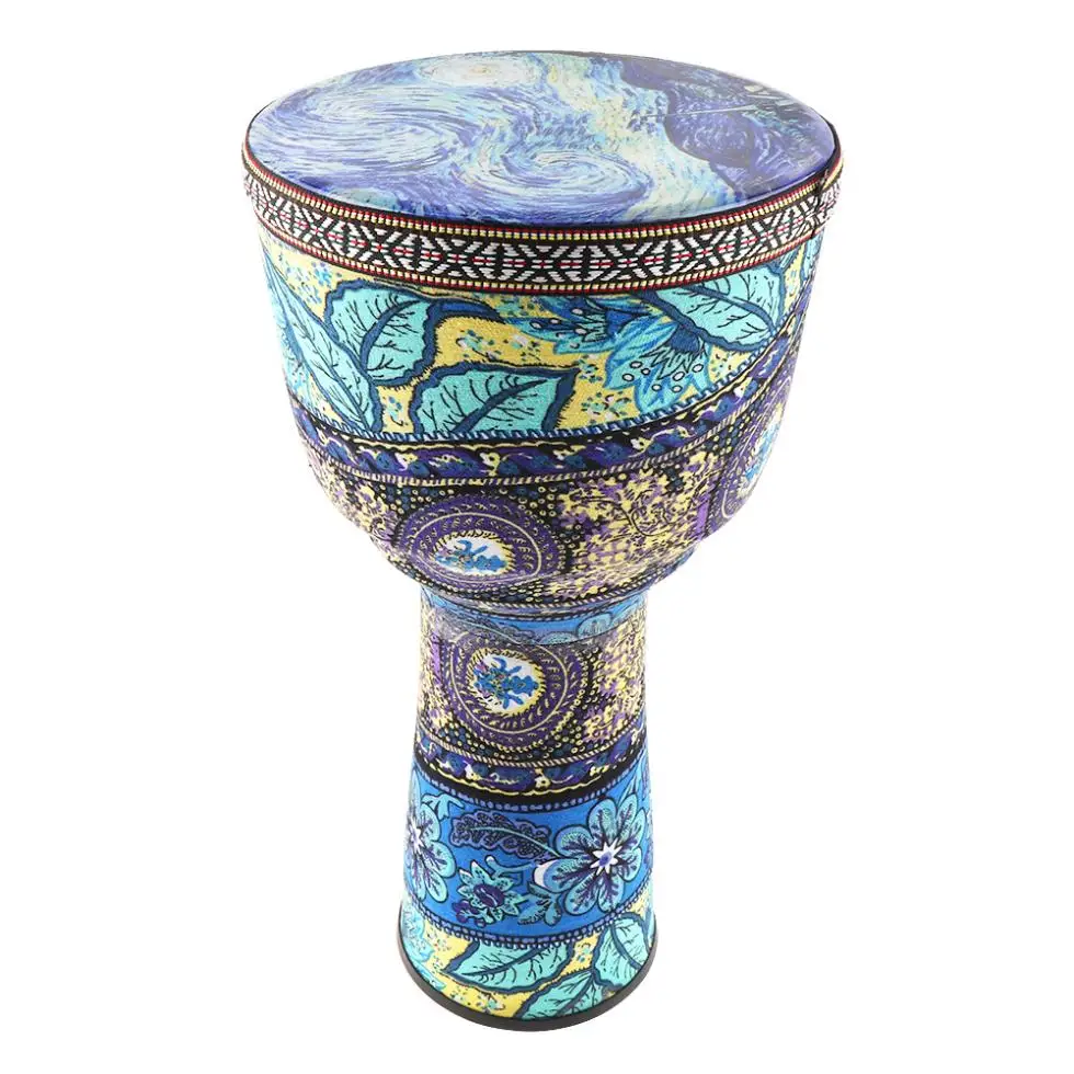 8 дюймовый красивый барабан для Djembe в африканском стиле цветная ткань АБС бочка