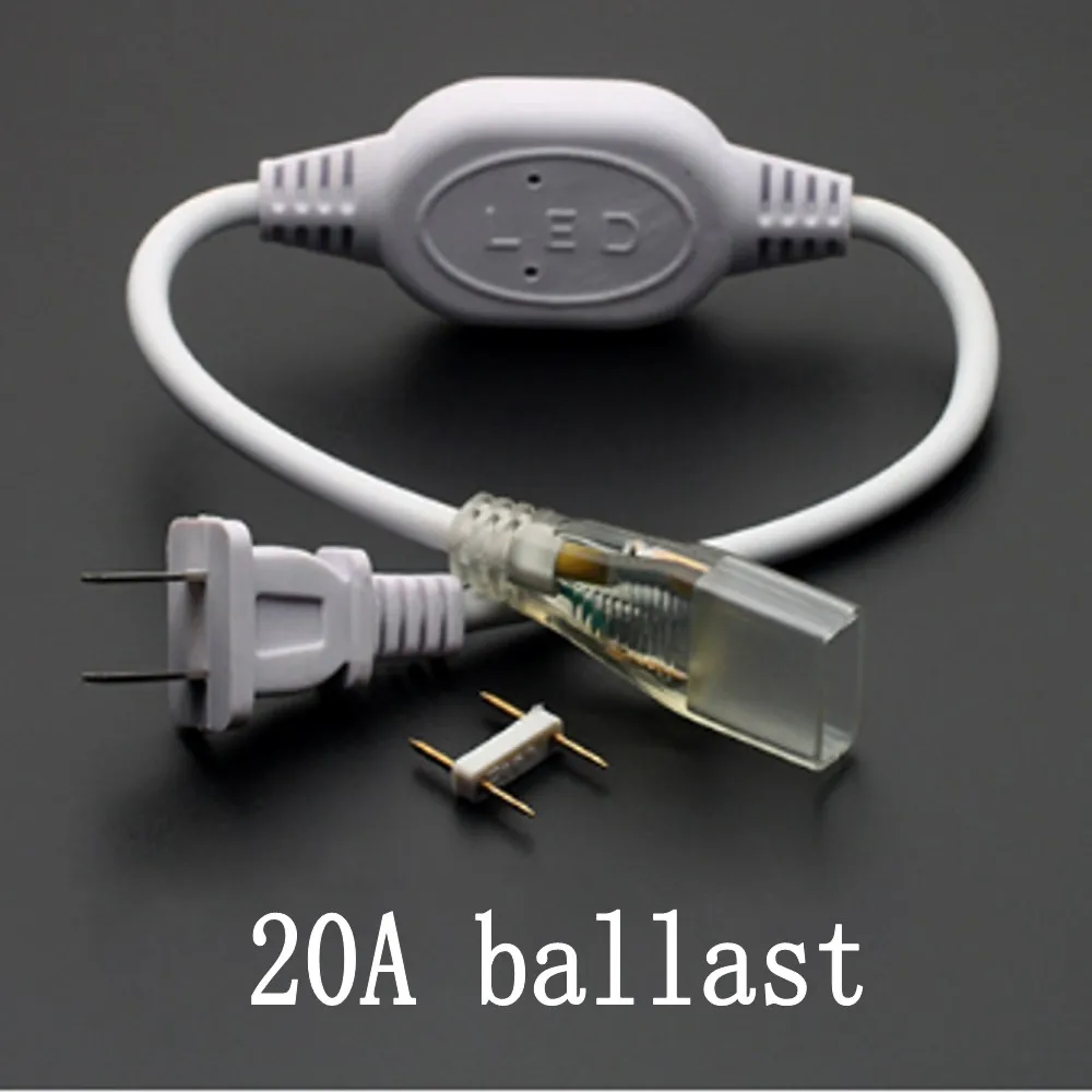 #cheap 1Pc 220V EU Power plug 20A 1500W High Power Ballast drive 100m led strip 220v 110v PCB 12mm Waterproof