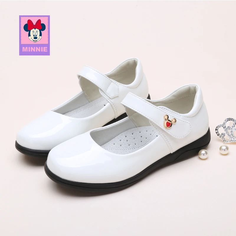 

Disney Girls leather princess shoes 2019 spring autumn kids shoes school girls casual shoes teenage wedding party dance shoes