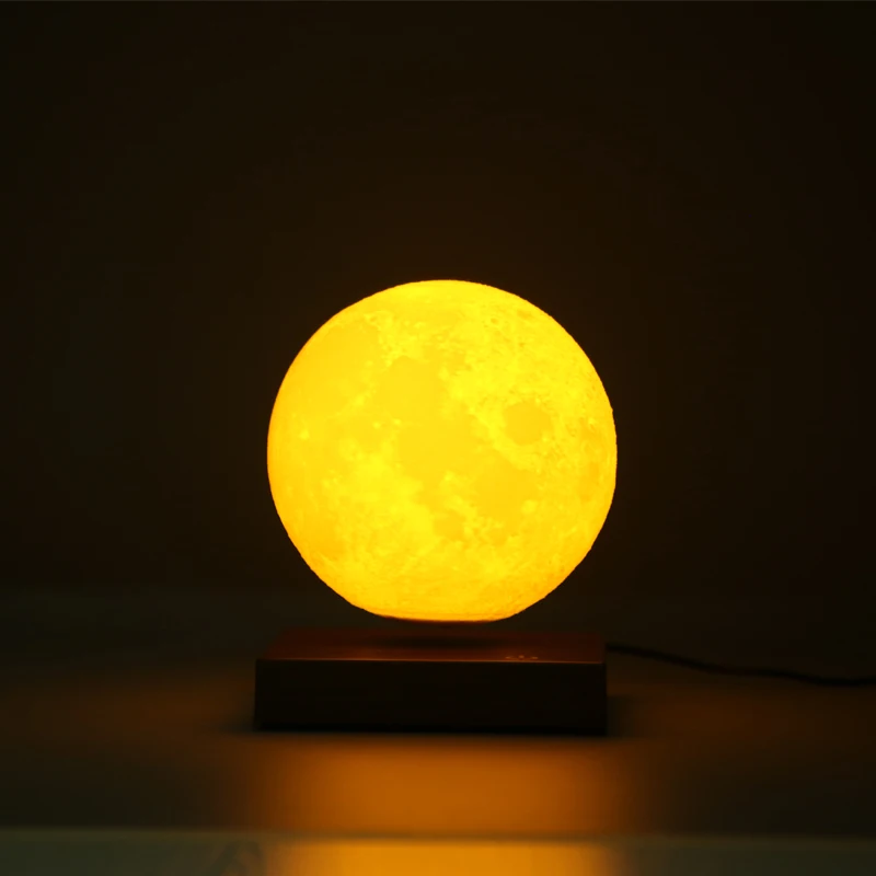 

2019 3D Moon Lamp Magnetic Levitation Floating Wireless charging Touch Led Night Light for Children Kids Decorative Table Lamp