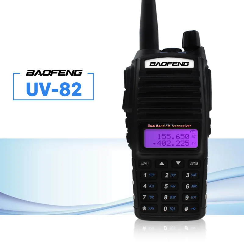 Портативная рация Baofeng UV 82 Talkie 5W Dual PTT 137 174/400 520MHz Ham Любительская Двусторонняя