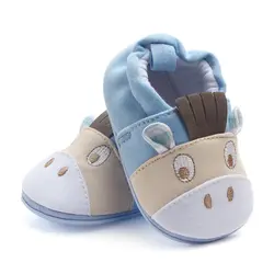 Милые удобные нескользящие пинетки для новорождённых с рисунком животных из мультфильма; обувь для новорожденных мальчиков и девочек;