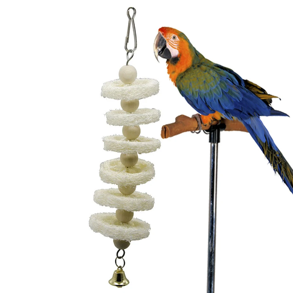 Traumdeutung Loofah Parrot Toys For Bird Accessories Cage Decoration