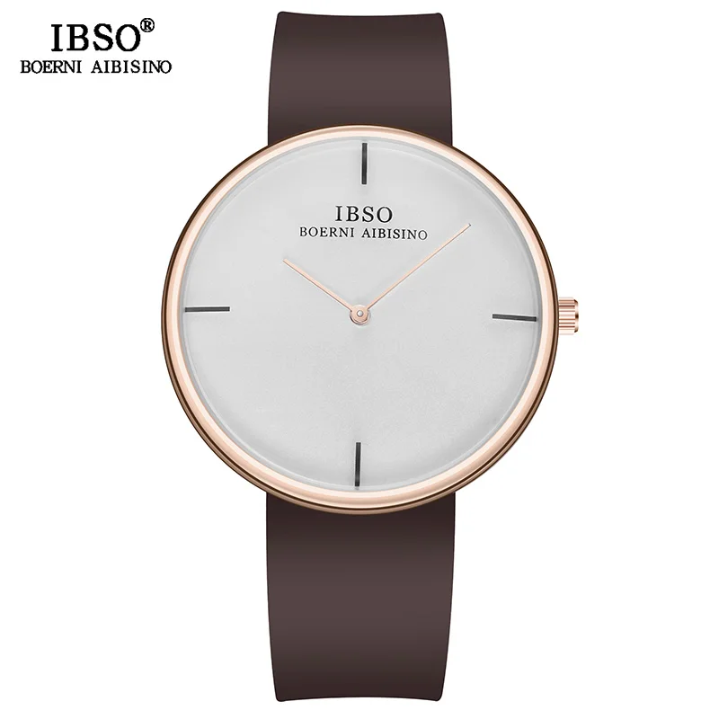 IBSO Brand Convex Design Creative Mens Watches 2018 Black Silicone Strap Sport Quartz Watch Men Relogio Masculino Male Clock