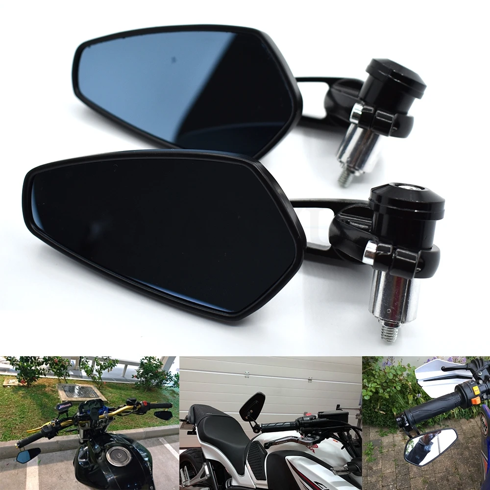 

Universal 7/8"" 22mm handle bar motorcycle bar end mirror Motorcycle Mirror FOR YAMAHA FZ09 MT-09 FZ6R FZ8 FZ1 FAZER MT-07 FZ-07