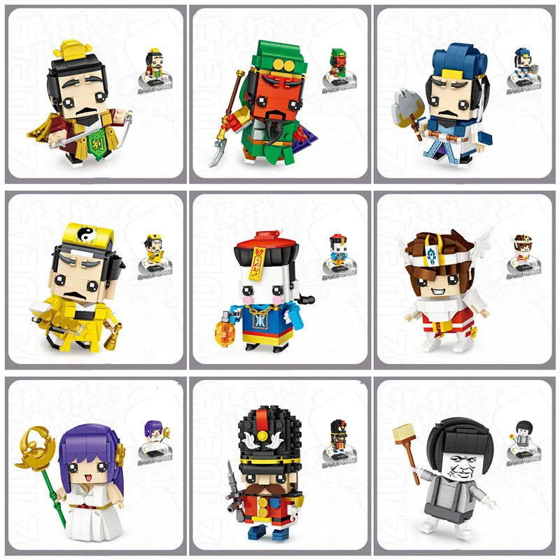 

Mini Blocks Enlighten Three Kingdoms Famous Ancient Chinese Characters Hero Building Blocks Figures Assembly Toy Bricks DIY