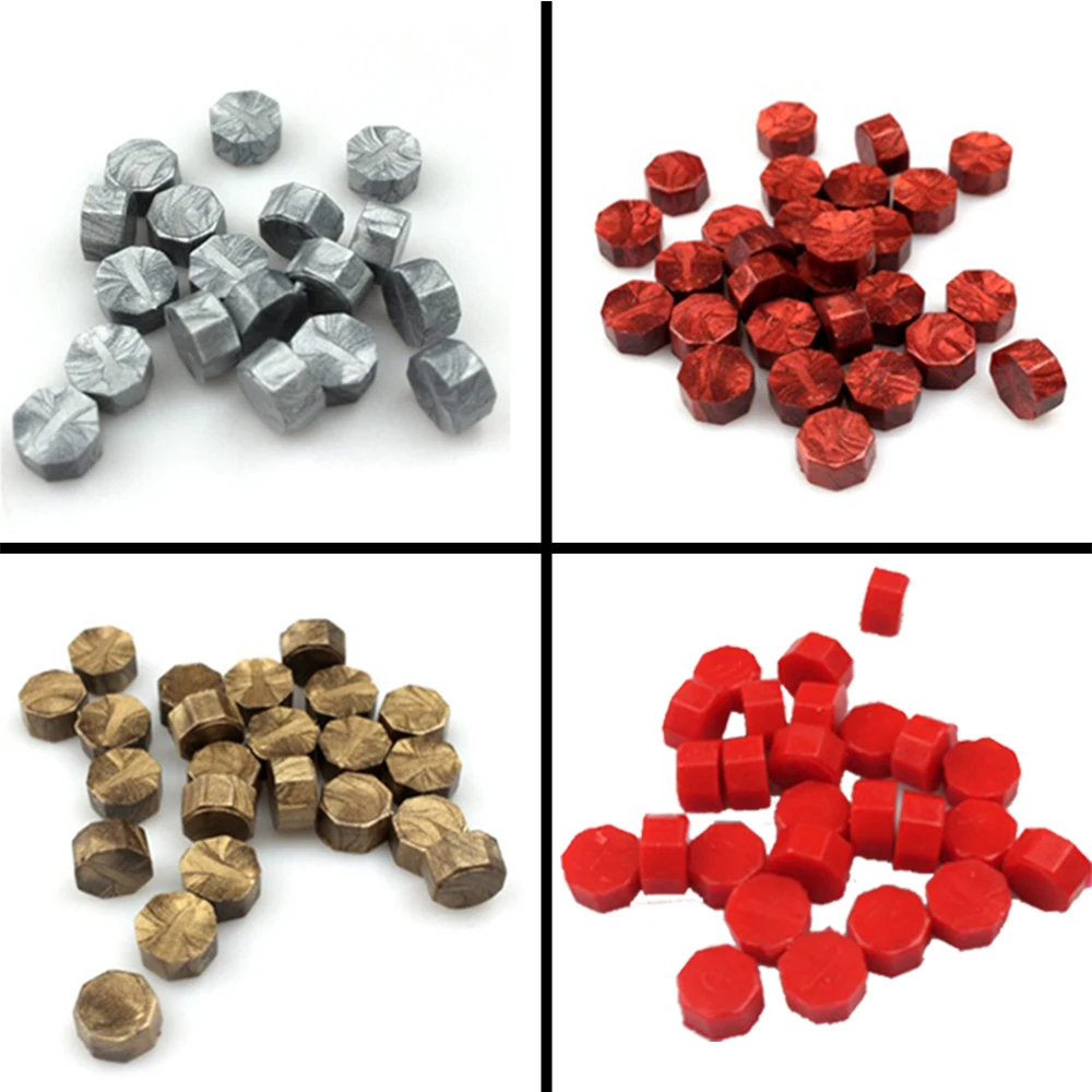 100pcs/pack Vintage Sealing Wax Tablet Pill Beads 5 Colors for Envelope Stamping Wax Seal Wedding Party Decor Supplies Optional