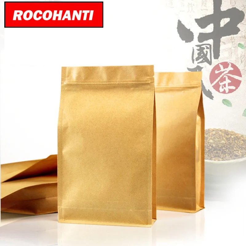 

100X Side Gusset Bag Bag Type and Biodegradable Feature Kraft Paper Bag Customized LOGO Printing