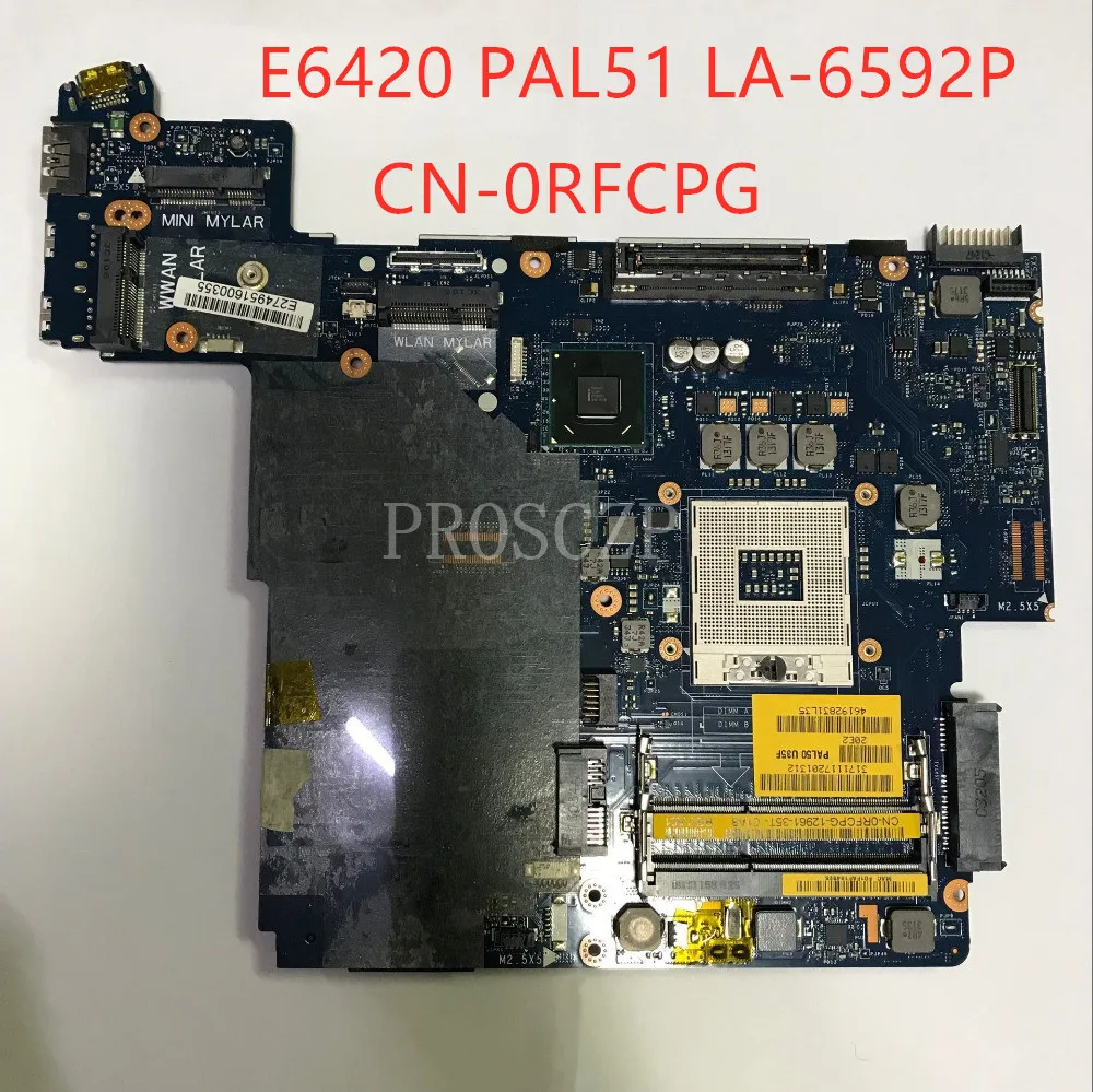 Бесплатная доставка для CN-0RFCPG 0RFCPG E6420 PAL51 LA-6591P Материнская плата ноутбука QM67 DDR3 100%